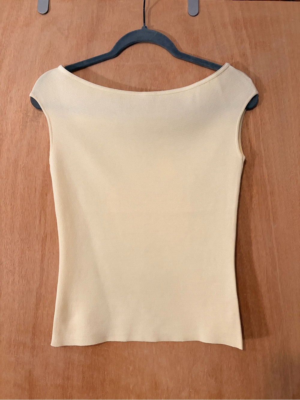 Butter Yellow Classic Boatneck Sleeveless Top NWT
